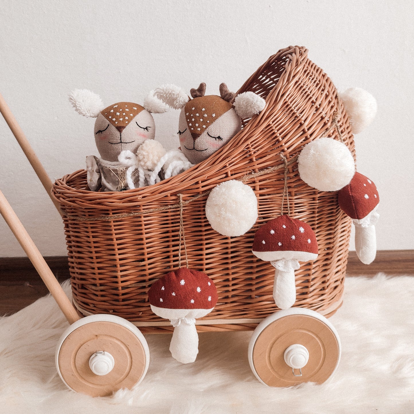 Linen Toadstool Garland