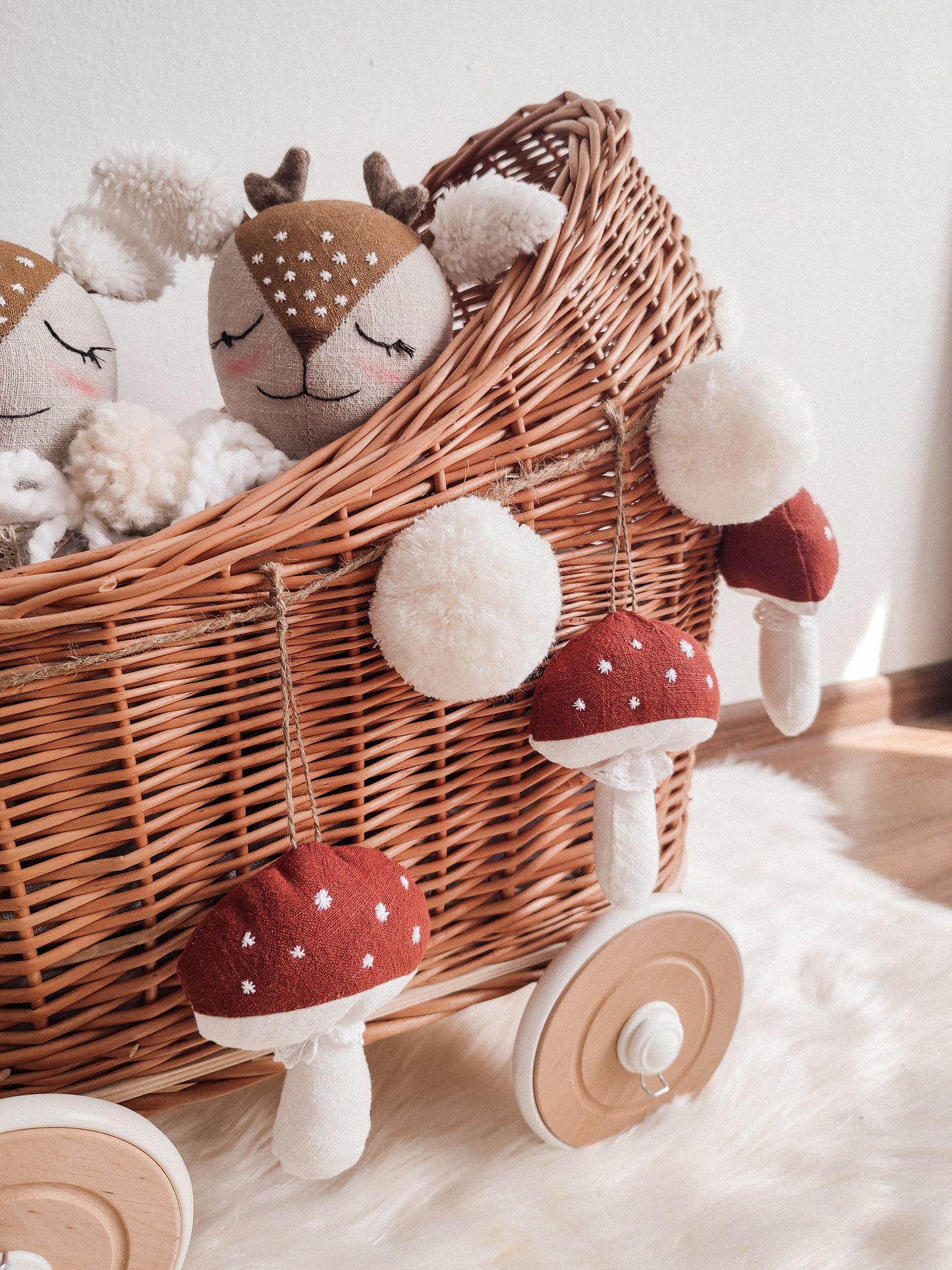 Linen Toadstool Garland