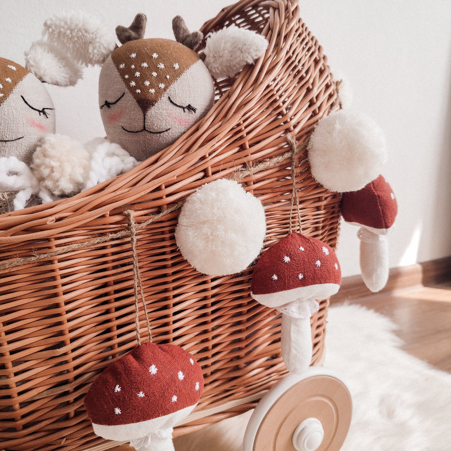 Linen Toadstool Garland