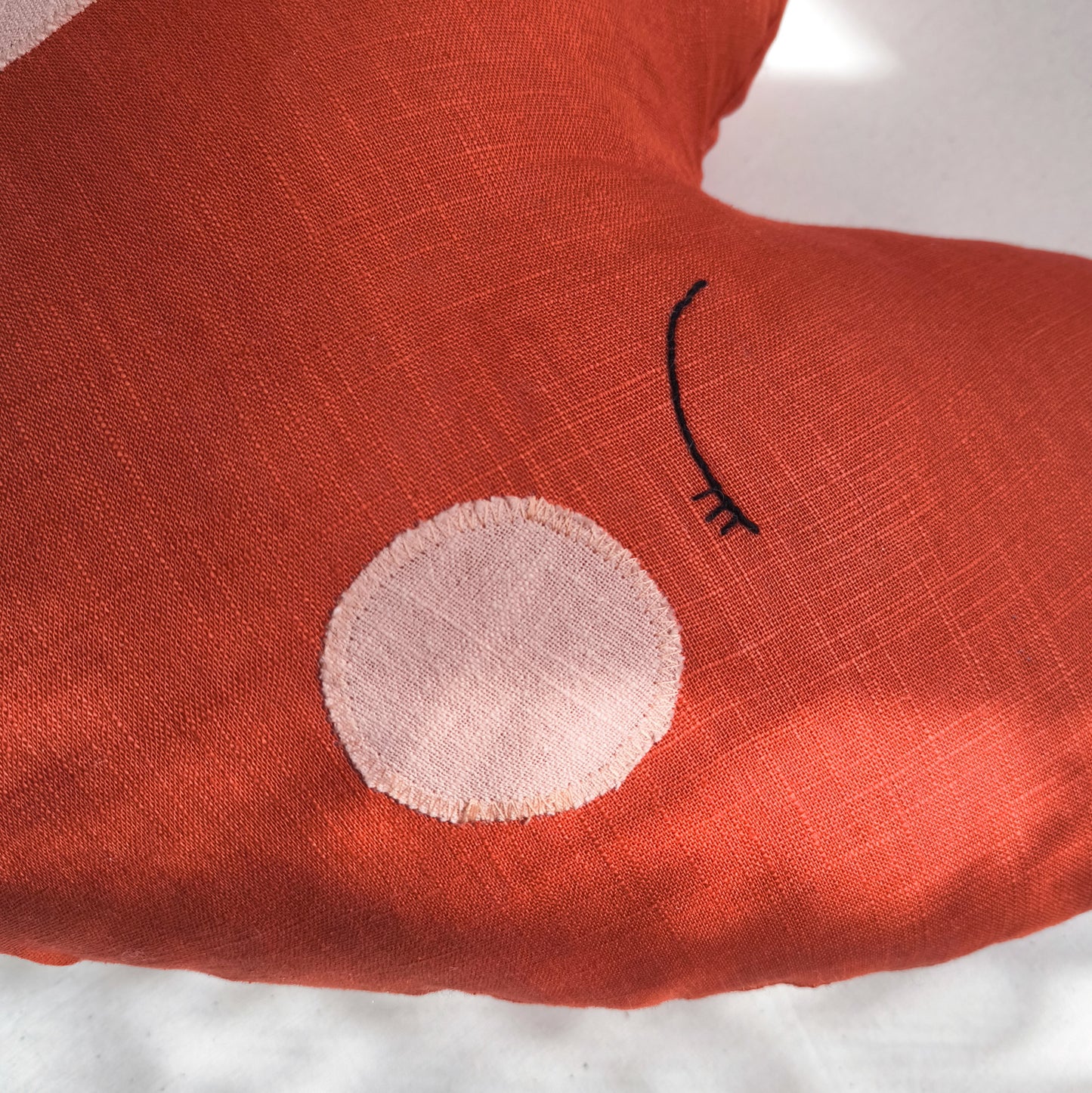 Linen Heart Shaped Cushion
