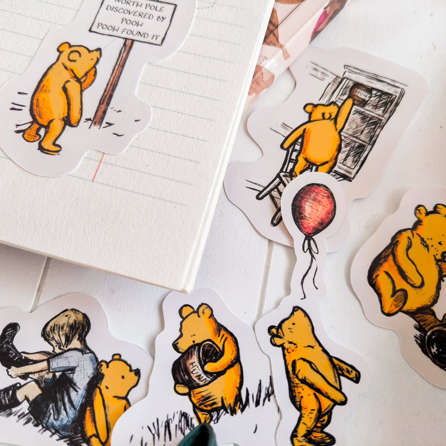 Winnie the Pooh Vintage Sticker Set