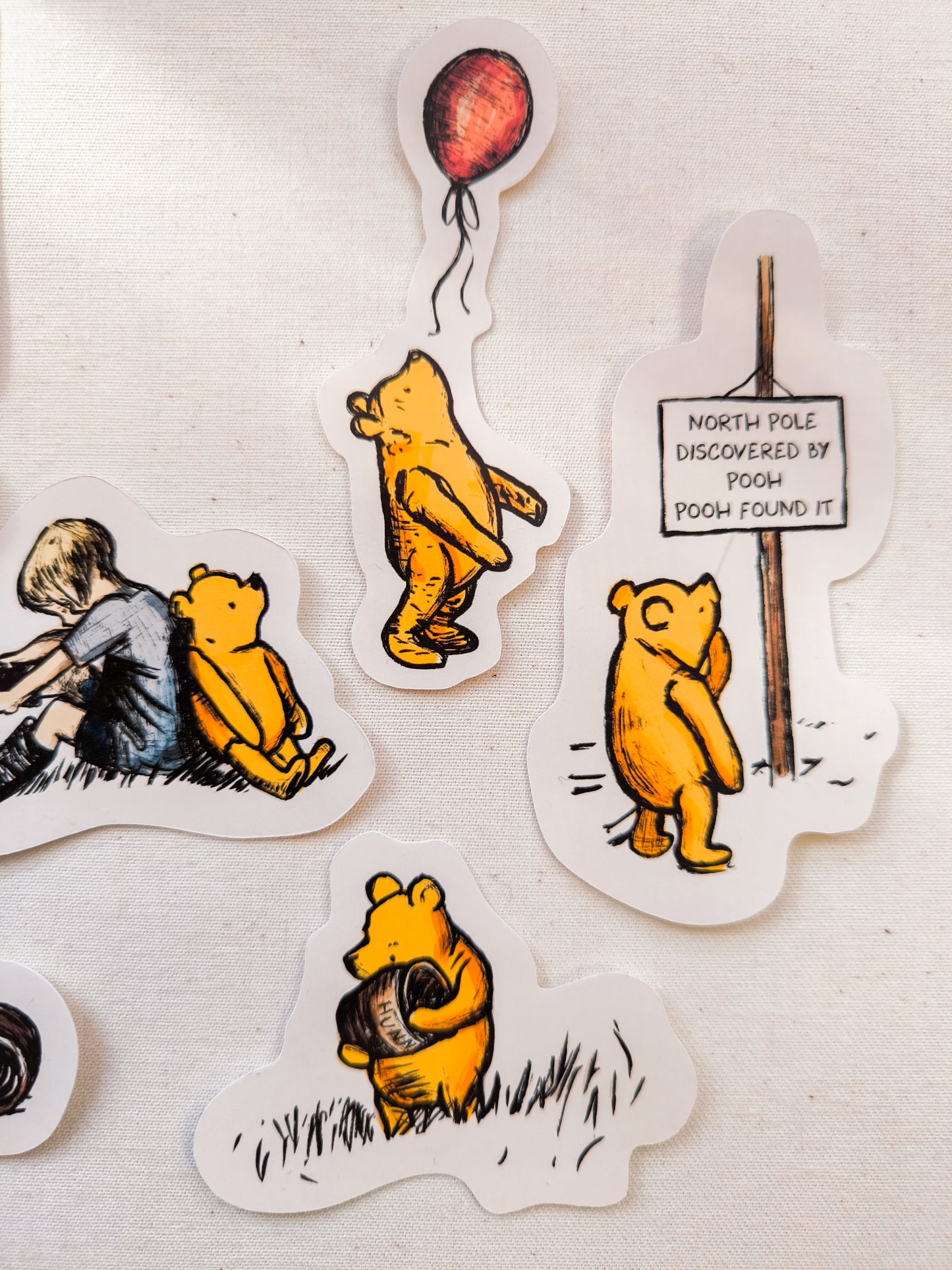 Winnie the Pooh Vintage Sticker Set
