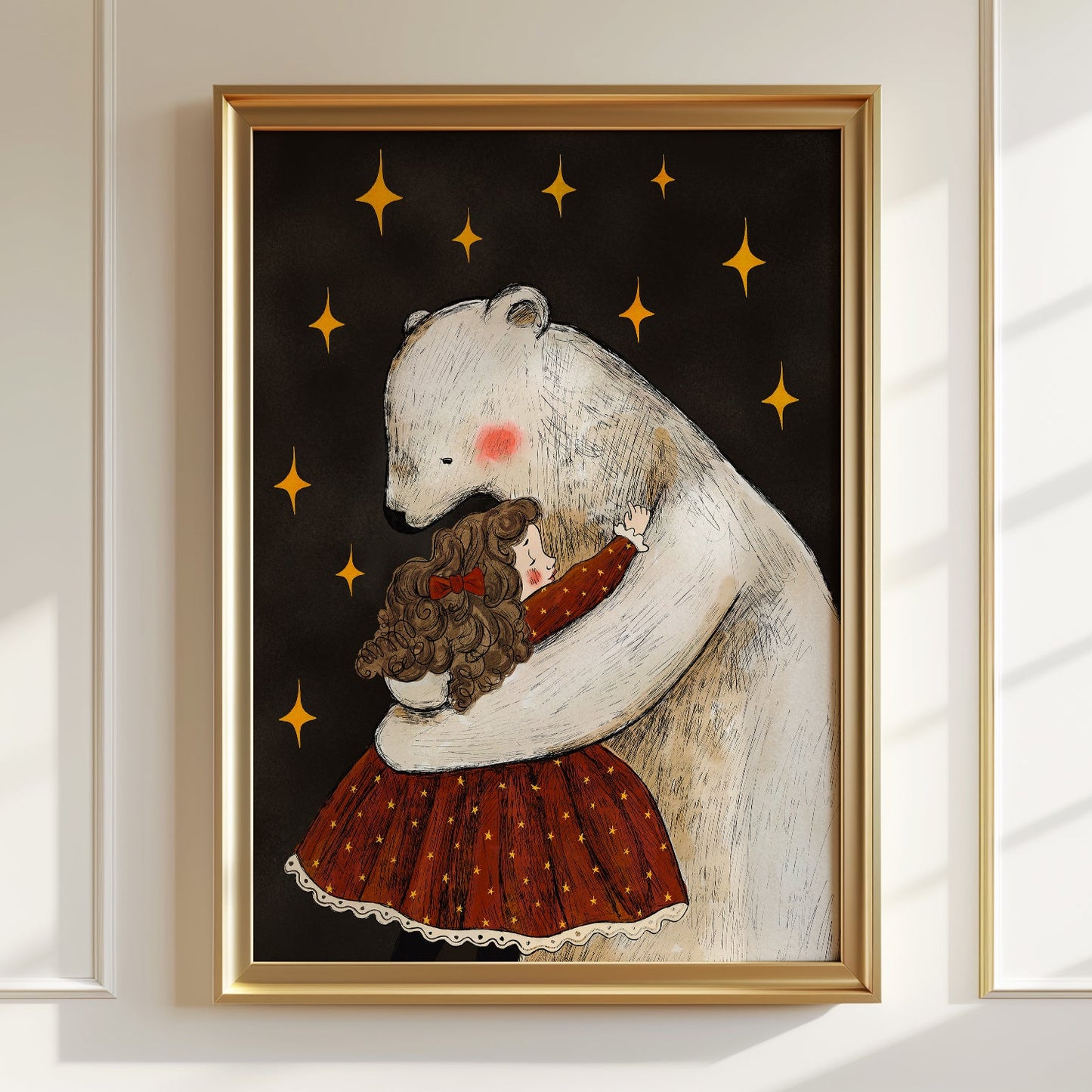Girl and Bear Poster