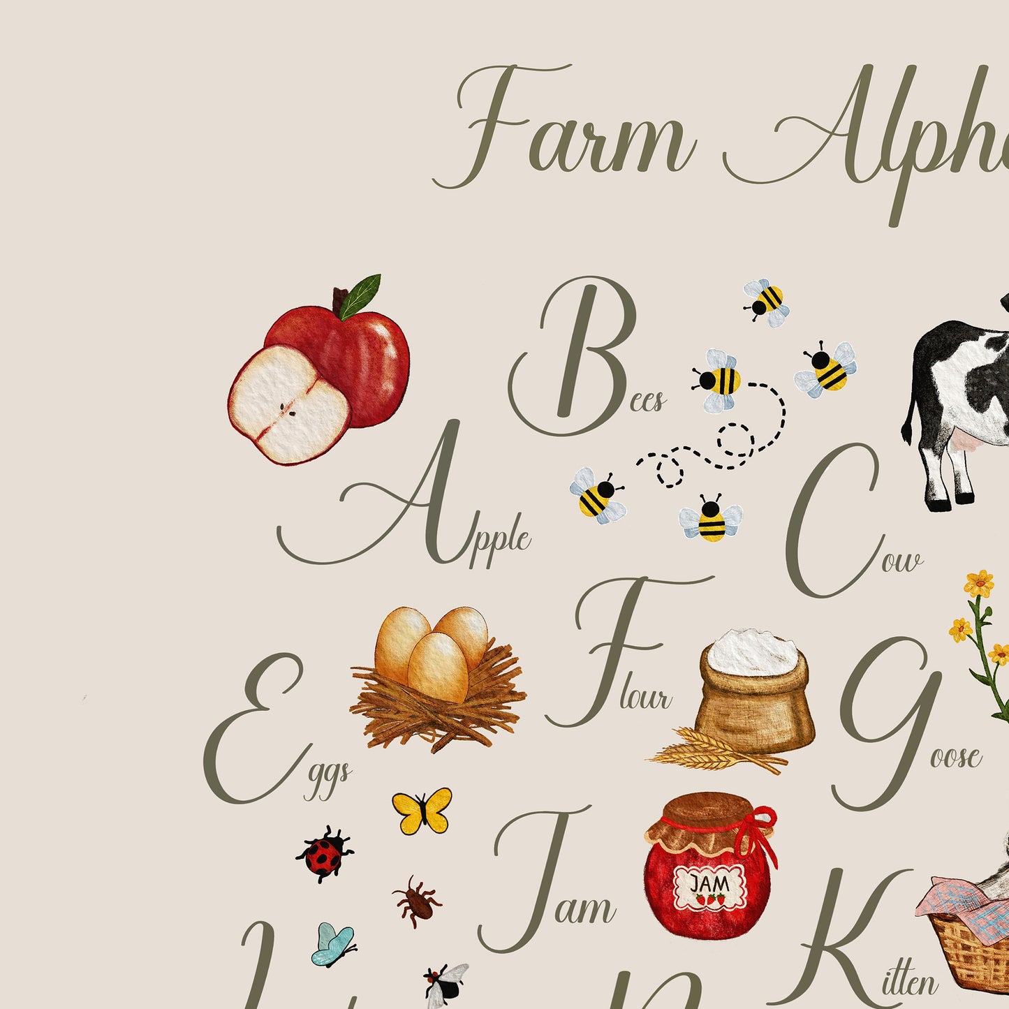 Farm Alphabet Poster