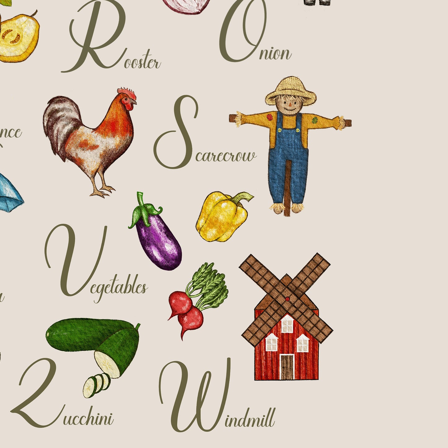 Farm Alphabet Poster