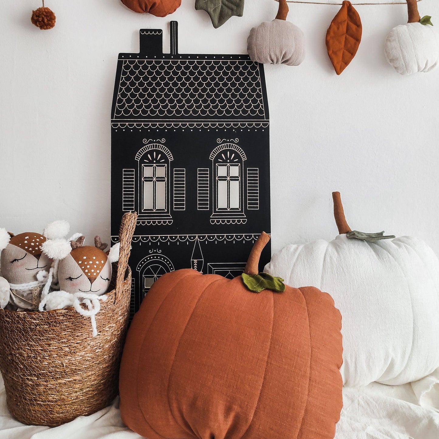 Linen Pumpkin Cushion