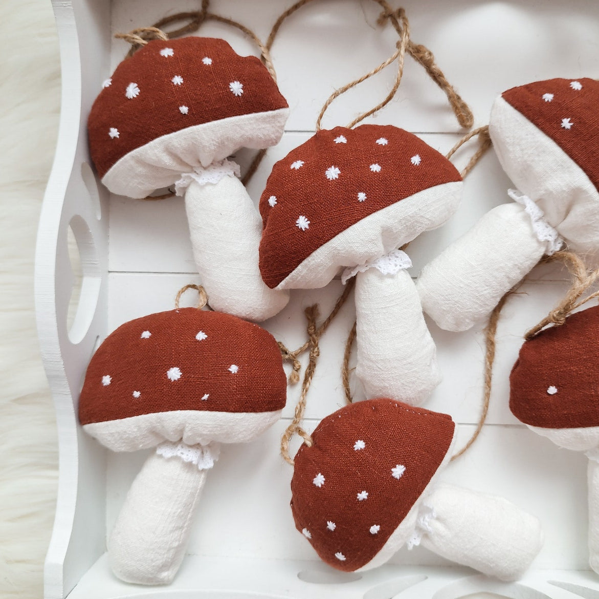 Linen Toadstool Garland
