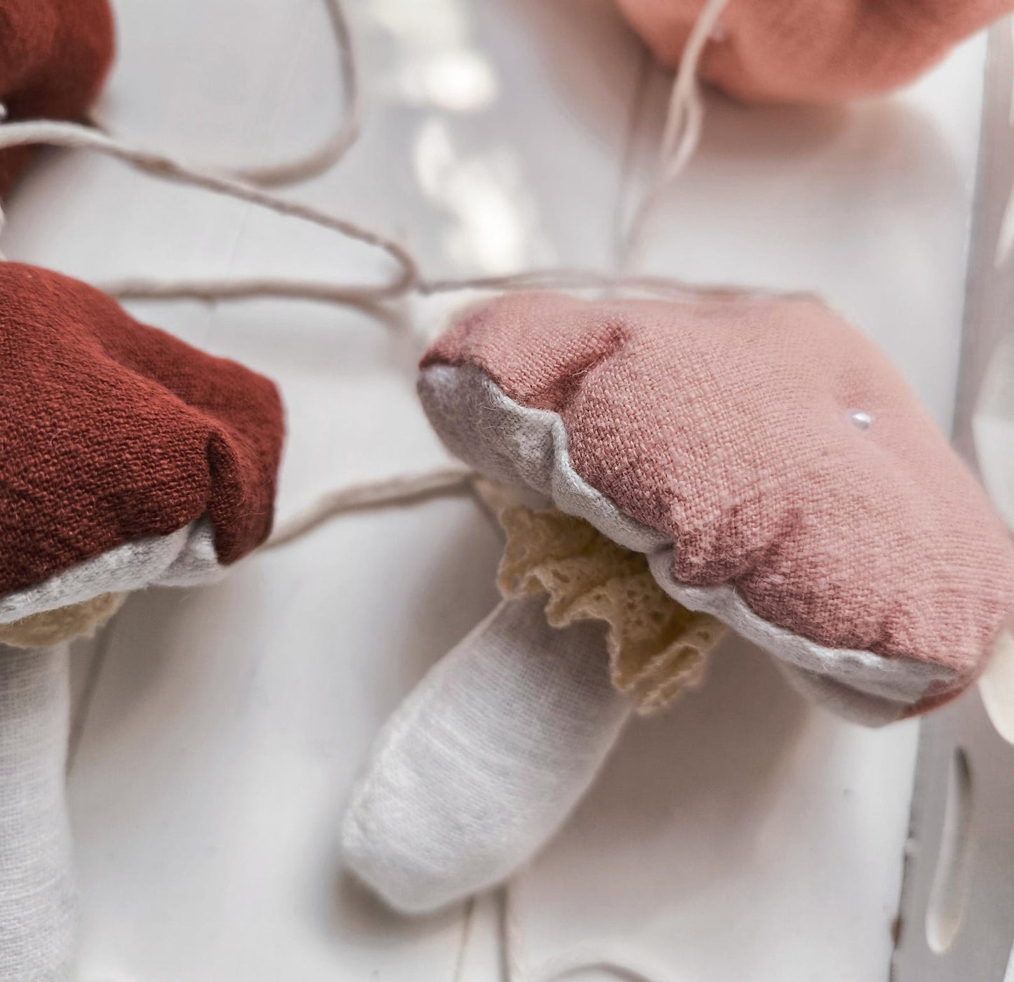 Linen Mushroom Garland