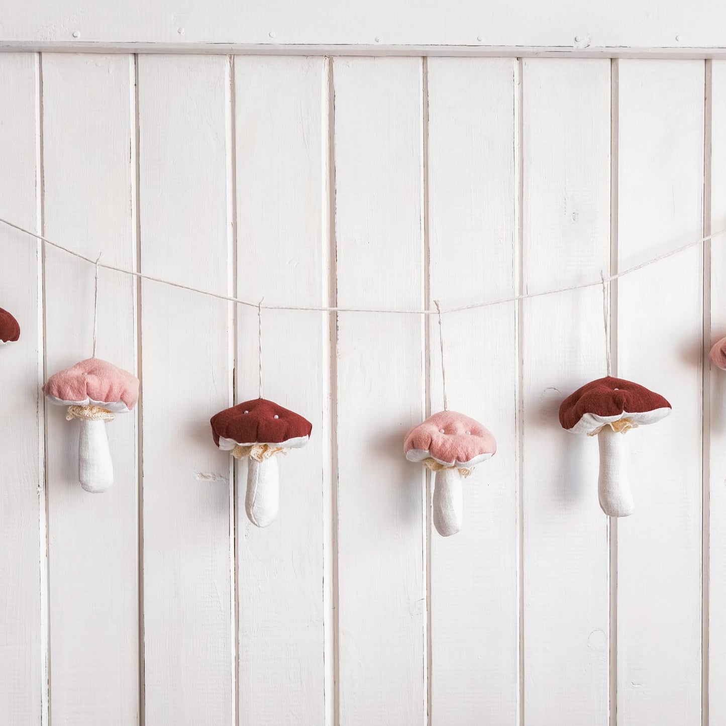 Linen Mushroom Garland