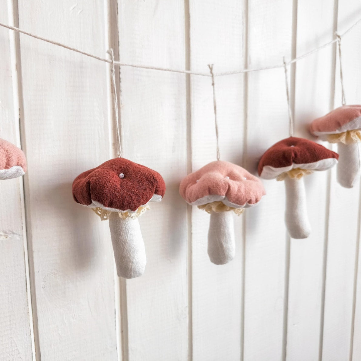 Linen Mushroom Garland