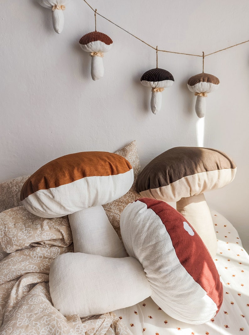 Linen Mushroom Cushion