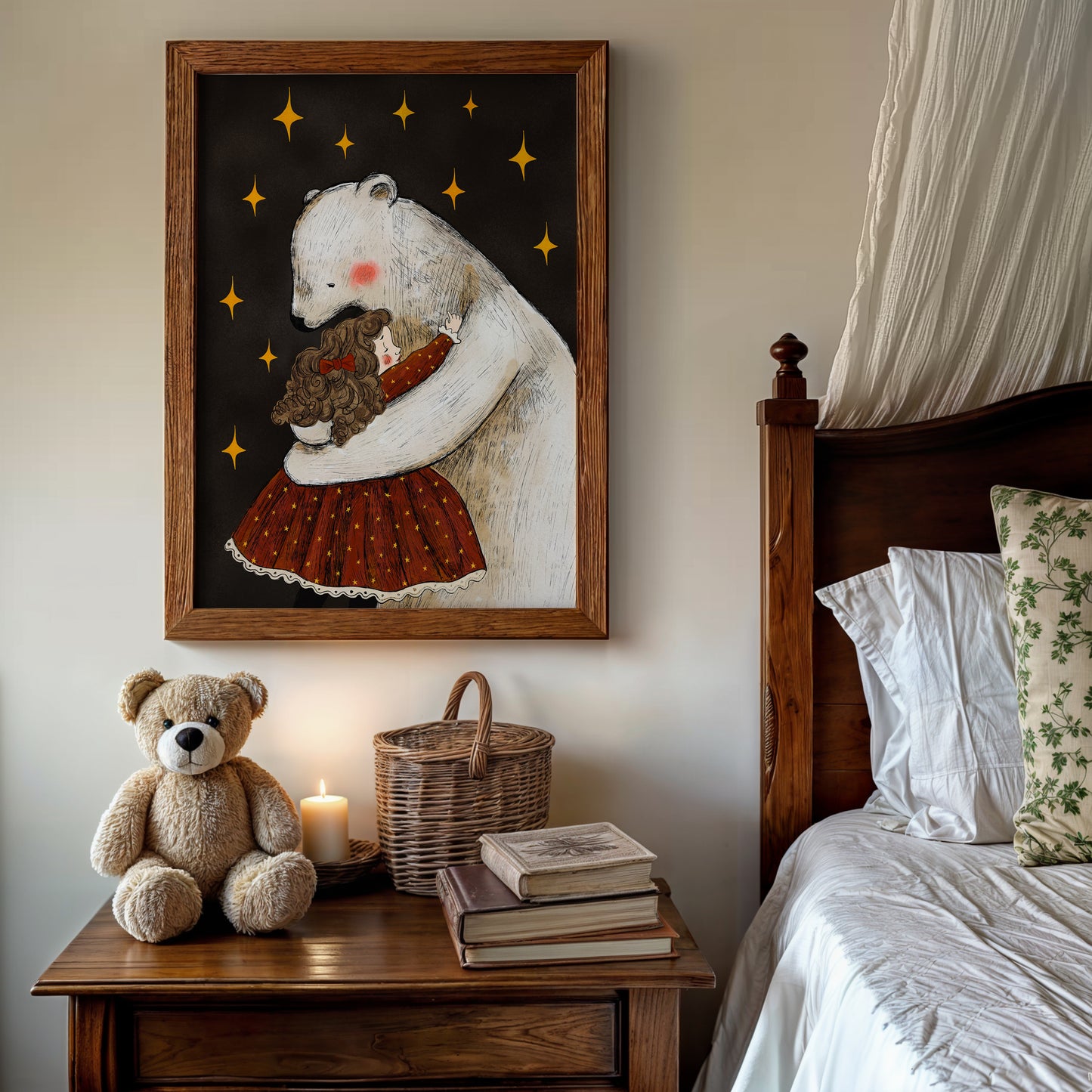Girl and Bear Poster