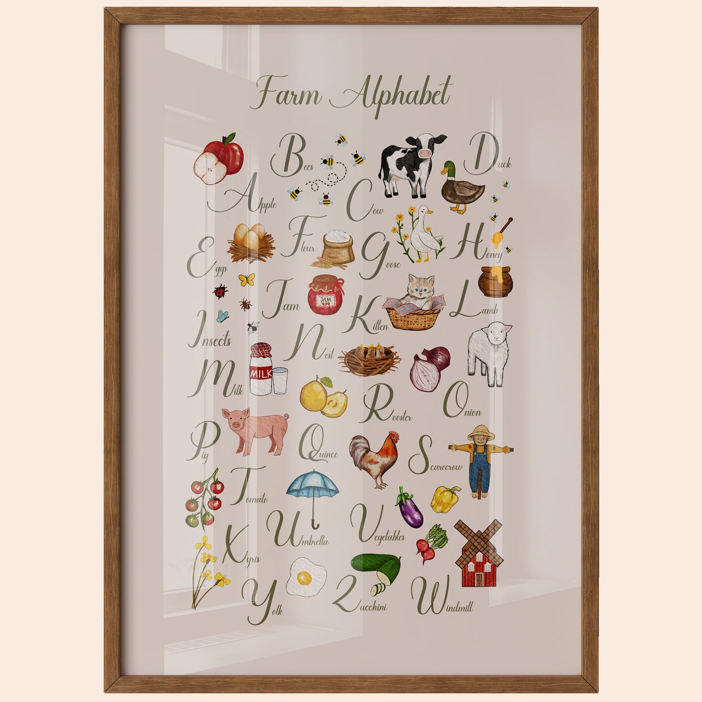 Farm Alphabet Poster