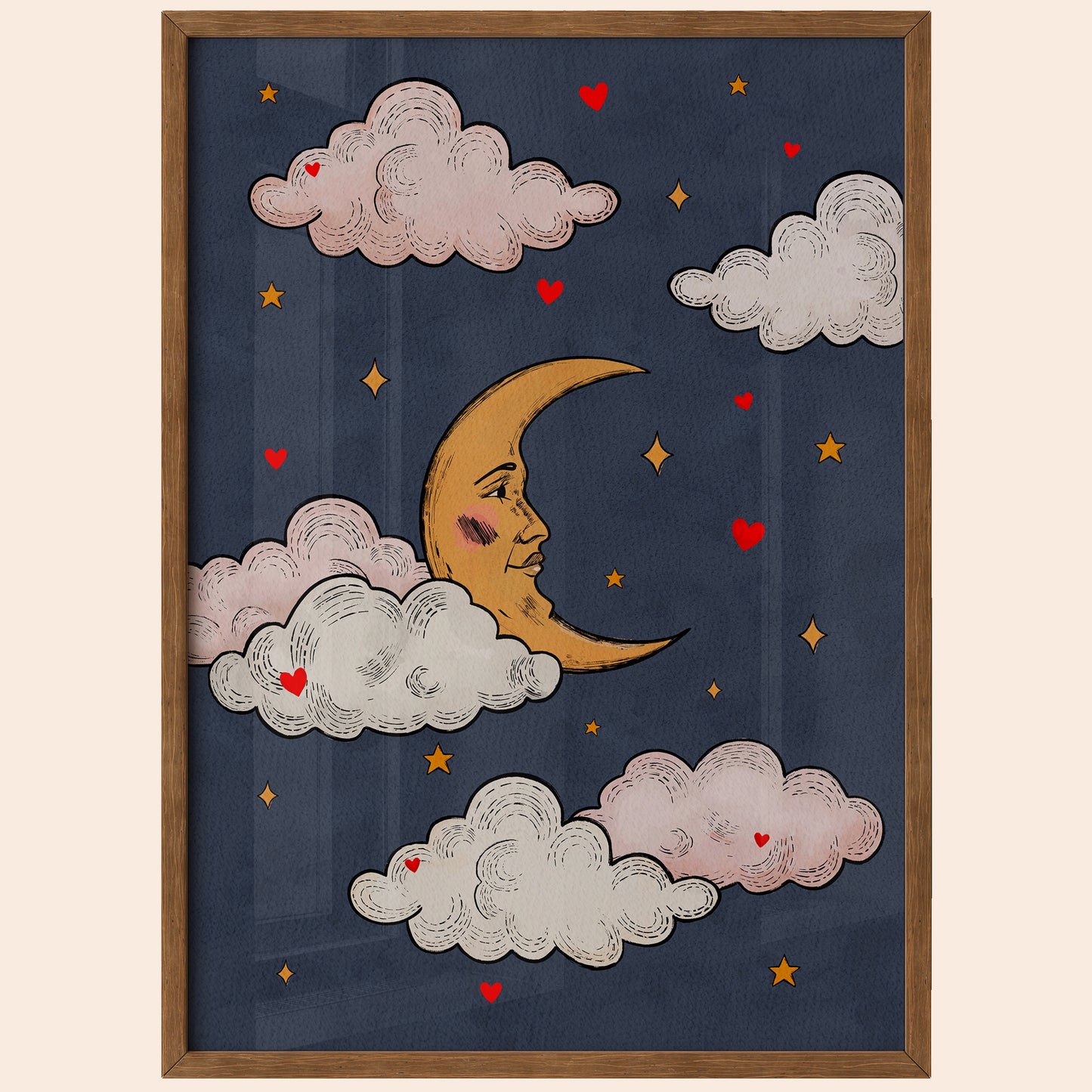 Whimsical Moon Poster