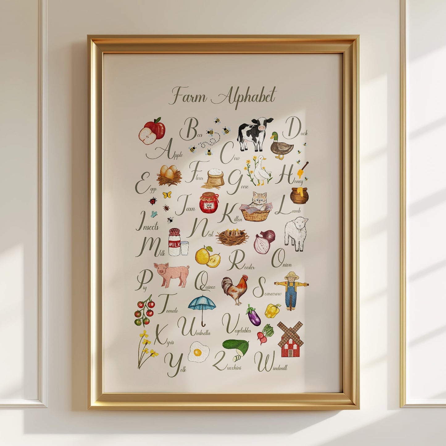Farm Alphabet Poster
