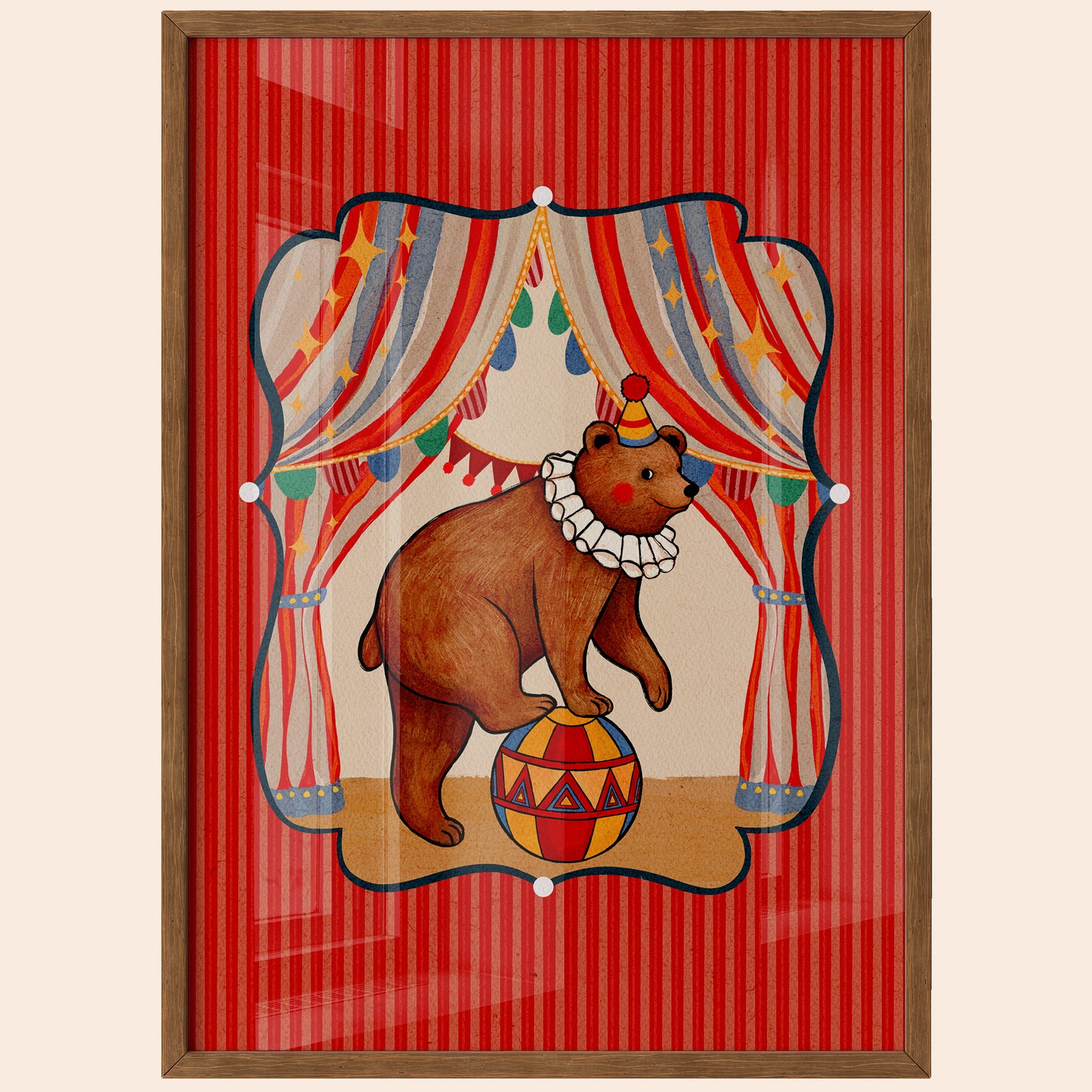Circus Bear Art Print
