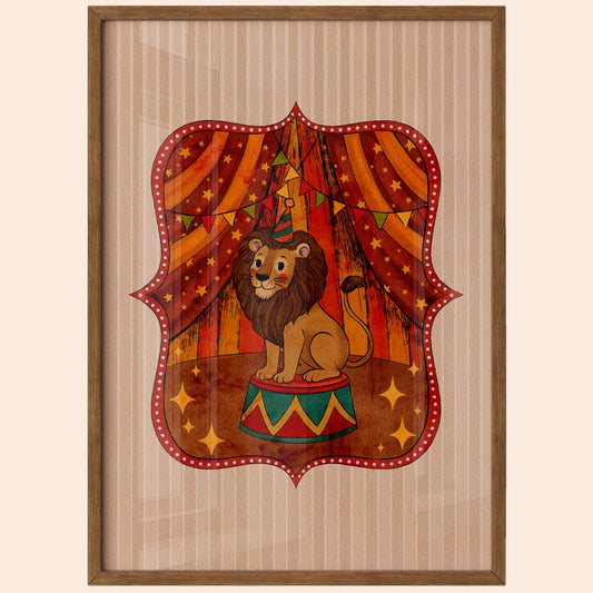 Circus Lion Poster