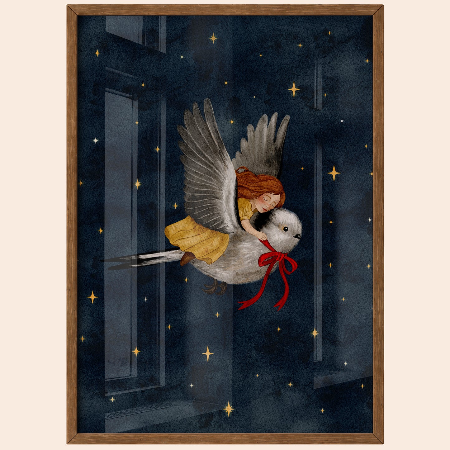 The Little Bird and the Girl Art Print