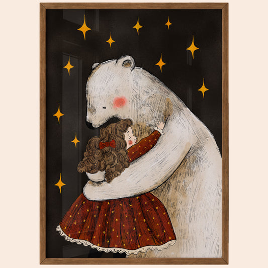 Girl and Bear Poster