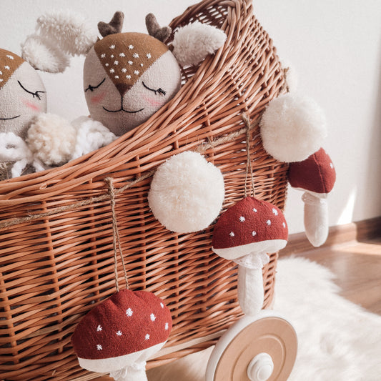 Linen Toadstool Garland
