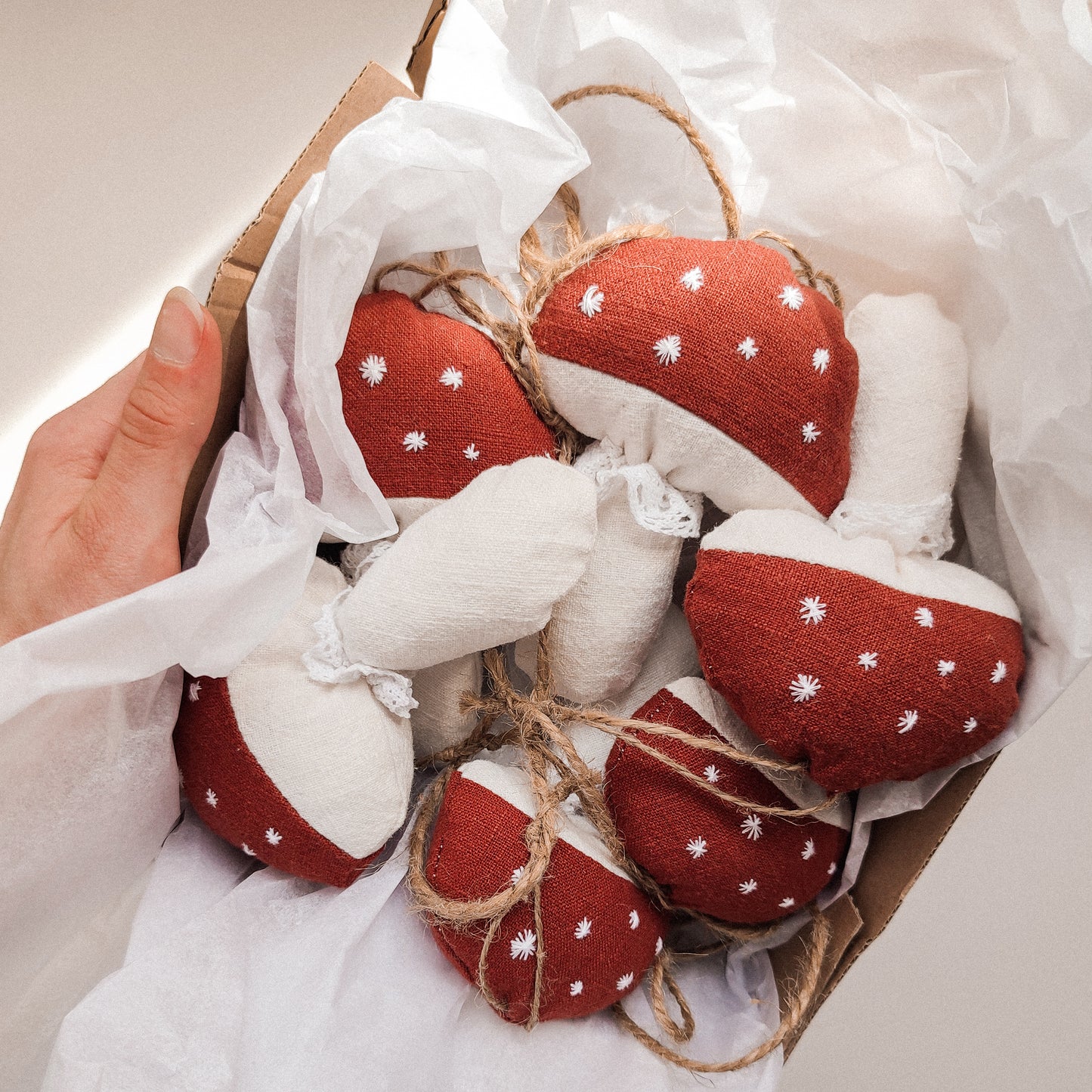 Linen Toadstool Garland