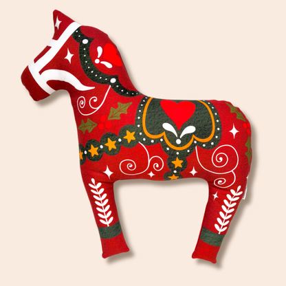 Red Dala Horse Cushion