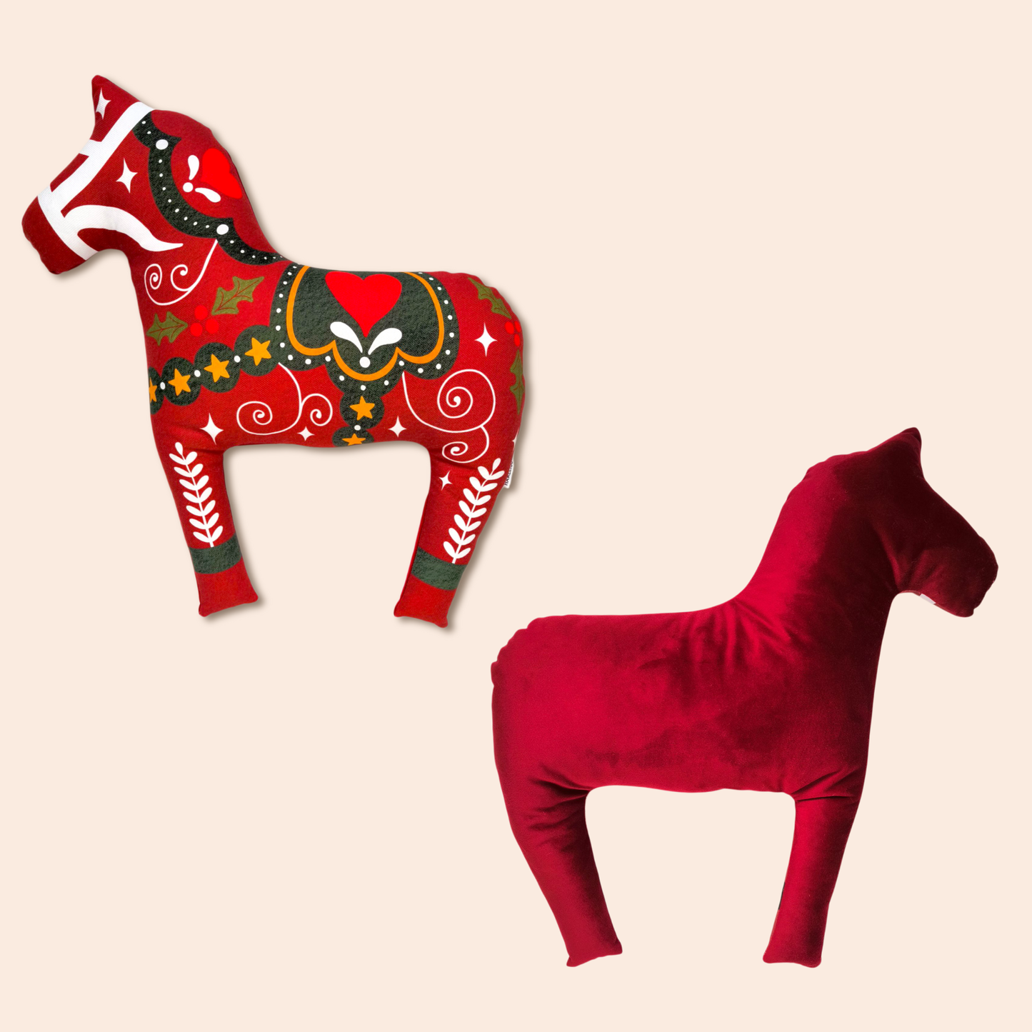 Red Dala Horse Cushion