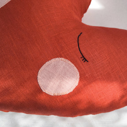 Linen Heart Shaped Cushion