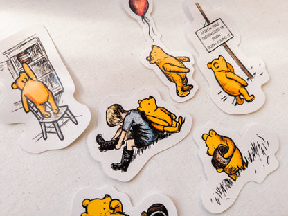 Winnie the Pooh Vintage Sticker Set