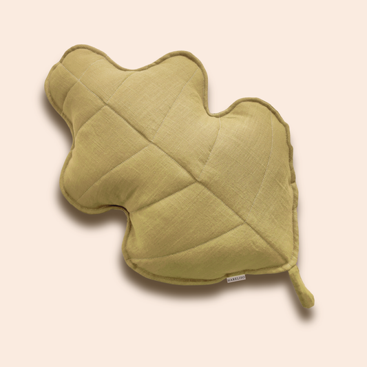 Oak Leaf Cushion (Light Green)