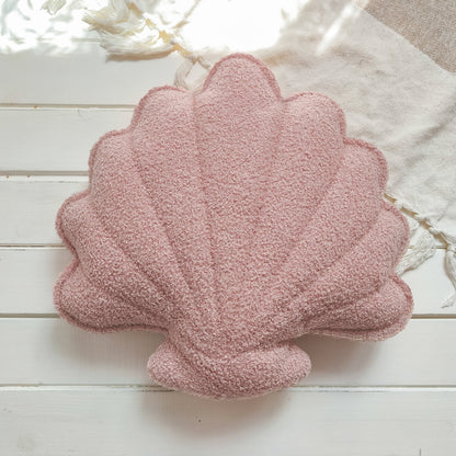 Bouclé Seashell Cushion