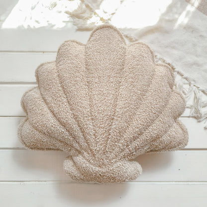 Bouclé Seashell Cushion