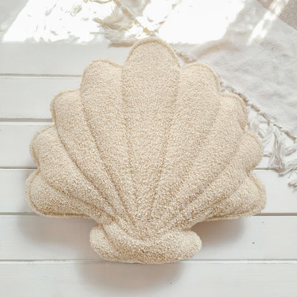 Bouclé Seashell Cushion