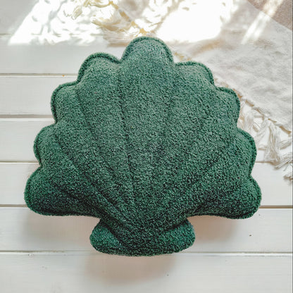 Bouclé Seashell Cushion