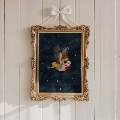 The Little Bird and the Girl Art Print