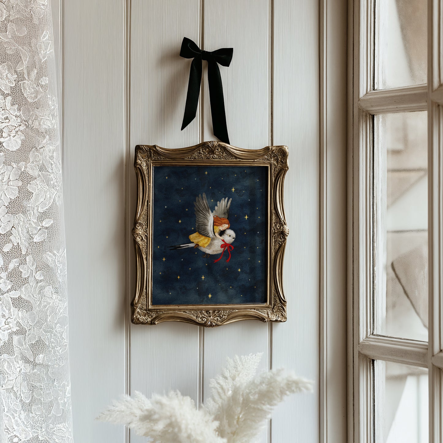 The Little Bird and the Girl Art Print