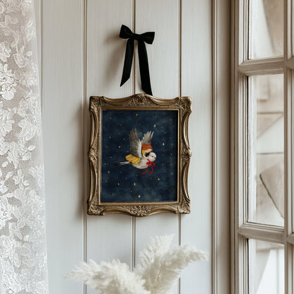 The Little Bird and the Girl Art Print