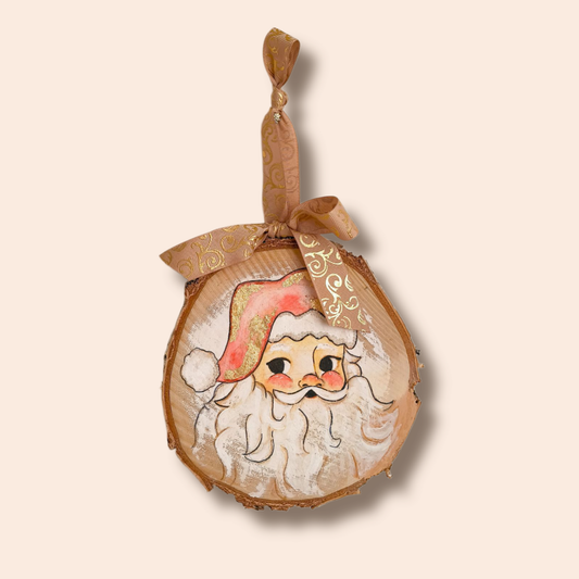Wooden Hanging with Santa Claus
