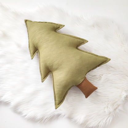 Linen Conifer Tree Cushion