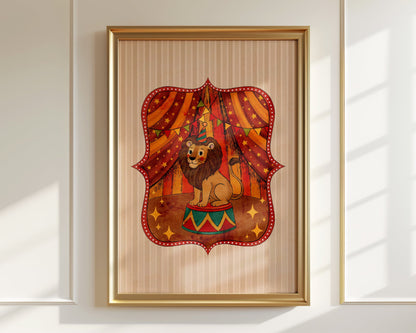 Circus Lion Poster
