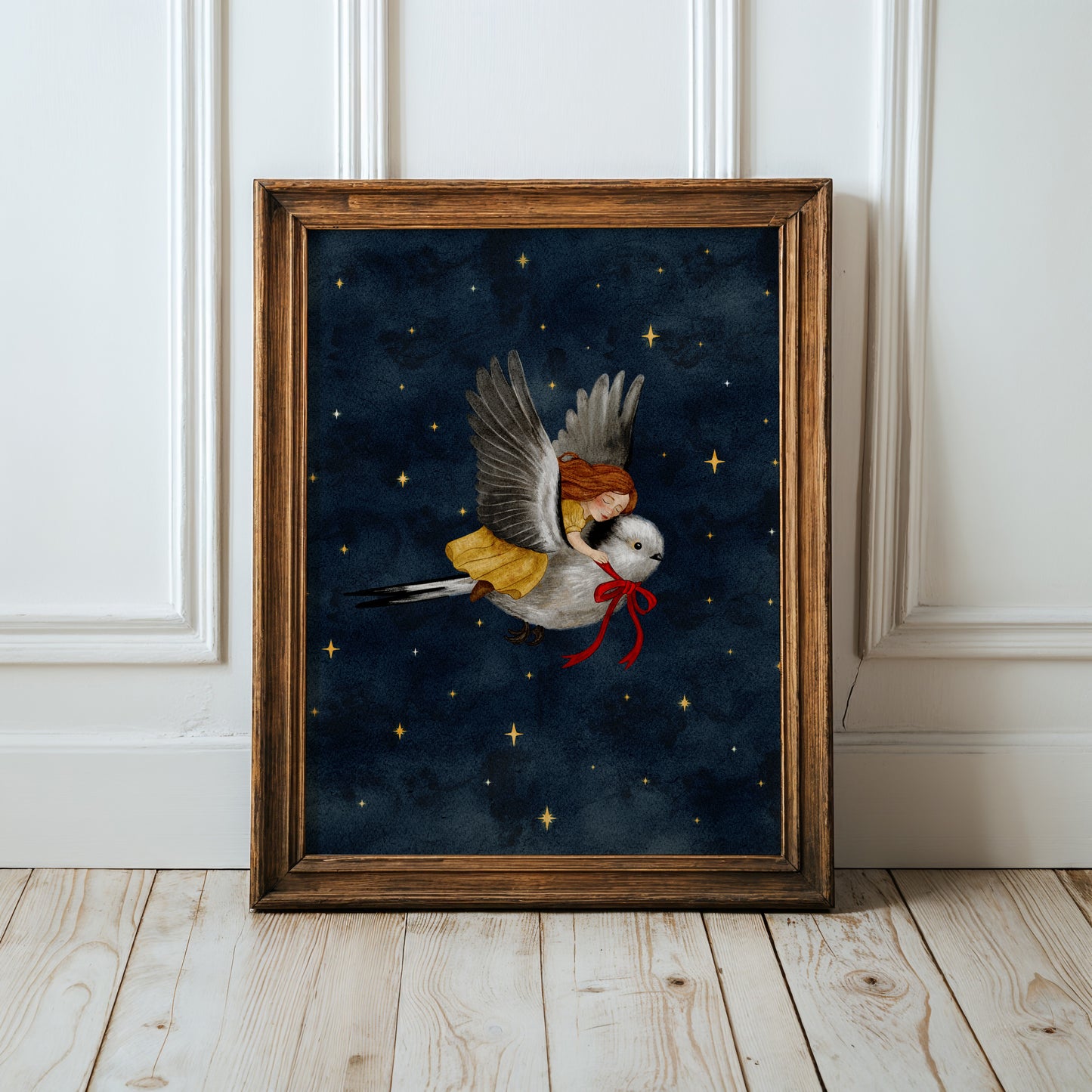The Little Bird and the Girl Art Print