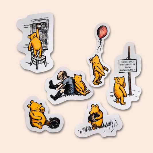 Winnie the Pooh Vintage Sticker Set
