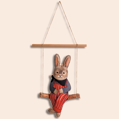 Bunny on a Swing Wall Hanging