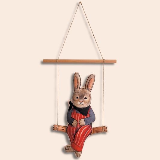Bunny on a Swing Wall Hanging