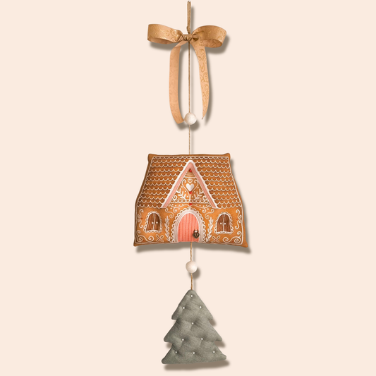 Christmas Wall Hanging Gingerbread House & Linen Tree