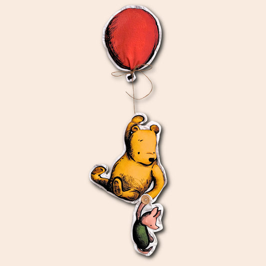 Winnie the Pooh and Piglet Balloon Wall Hanging