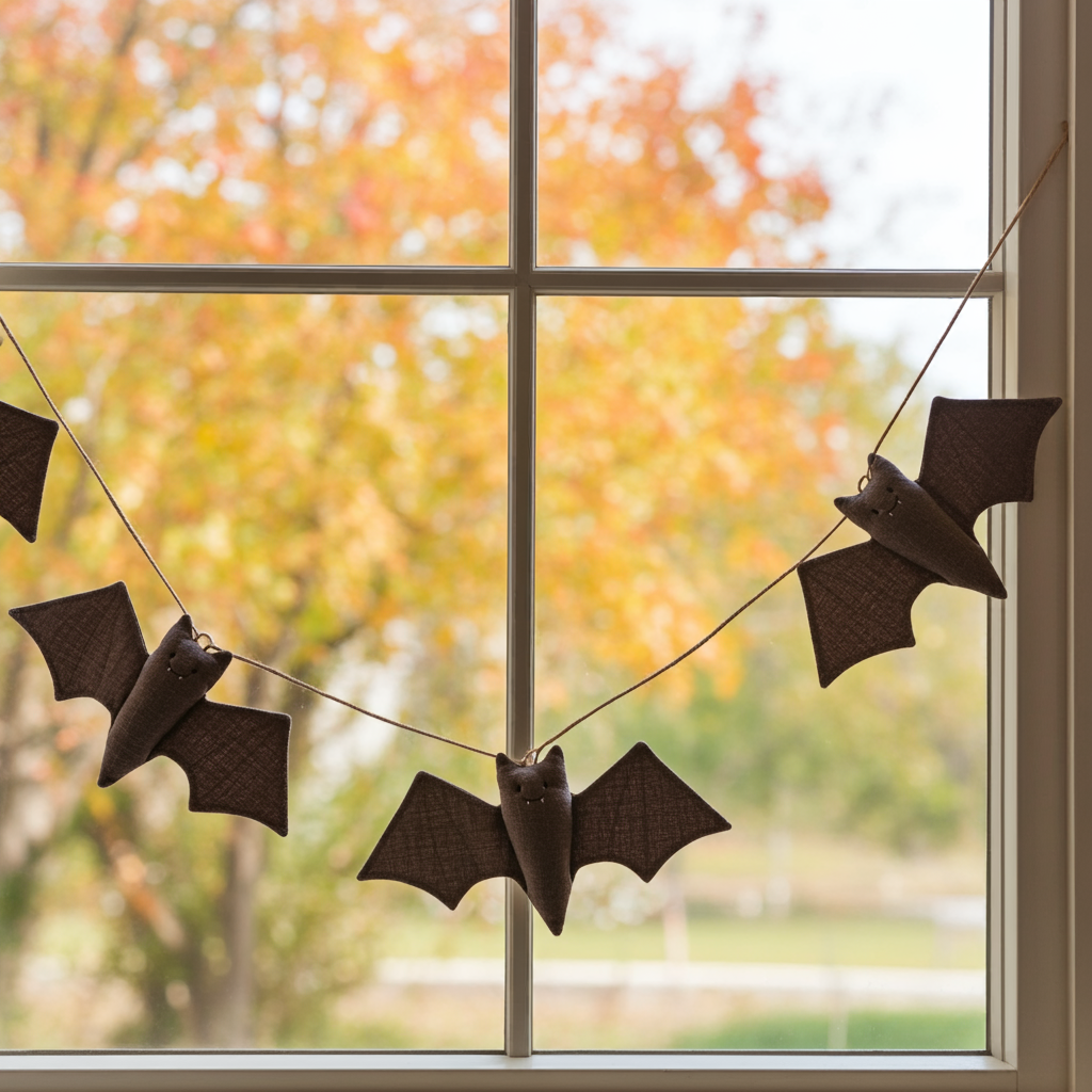 Garland with Linen Bats
