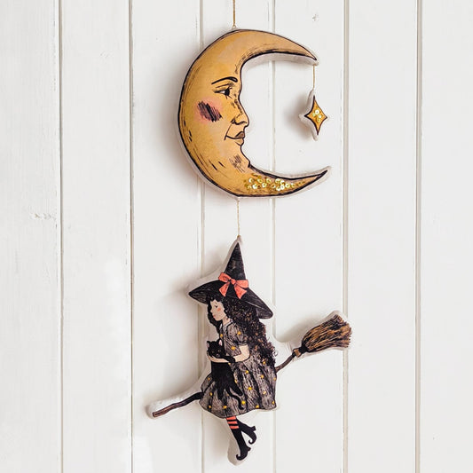 Witch & Moon Hanging Decor