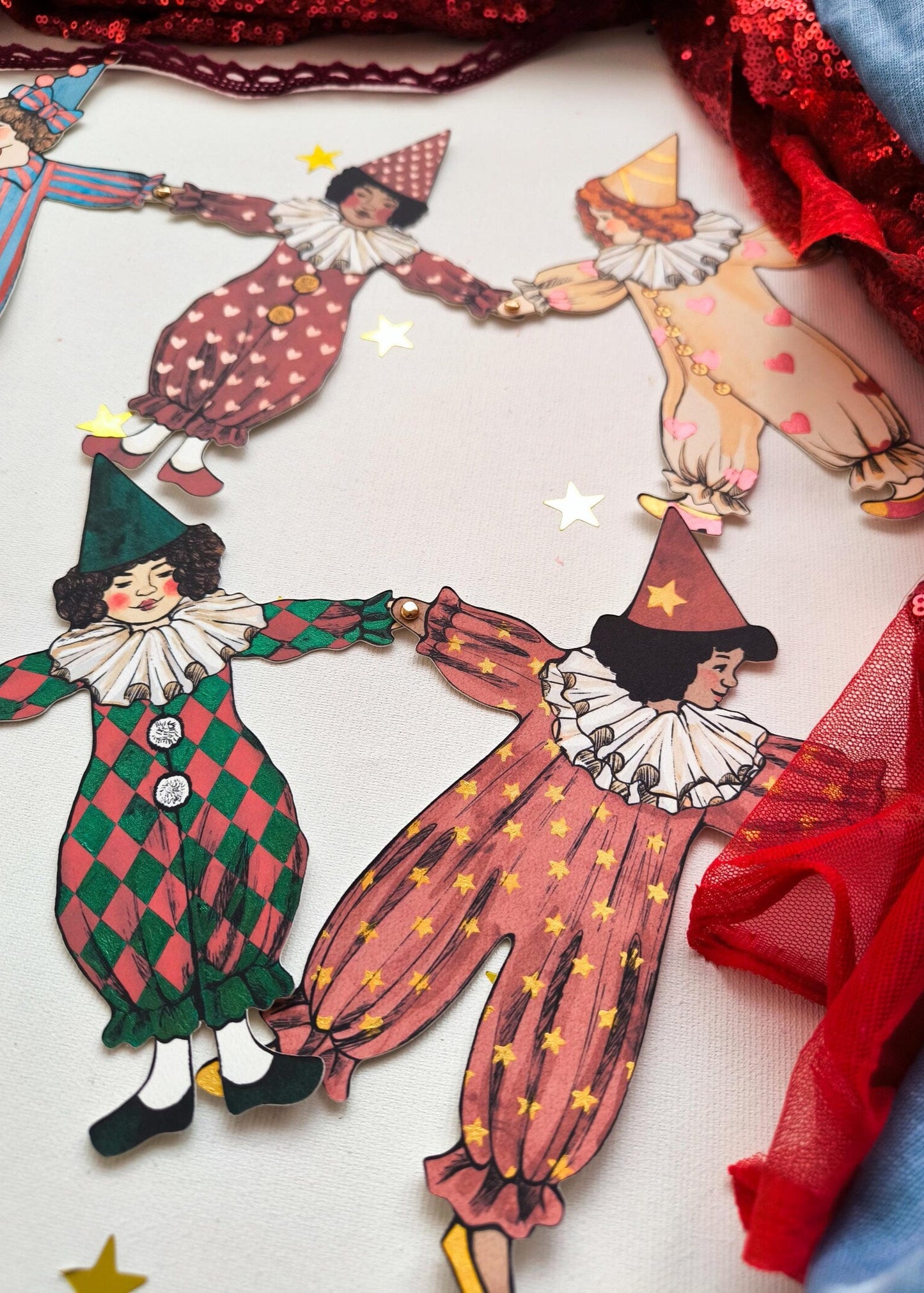 Paper Pierrots Garland
