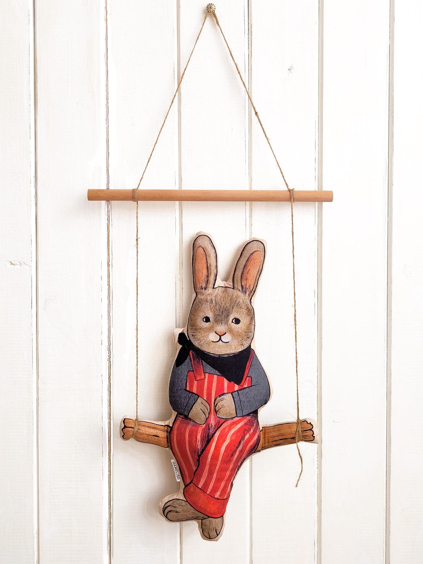 Bunny on a Swing Wall Hanging